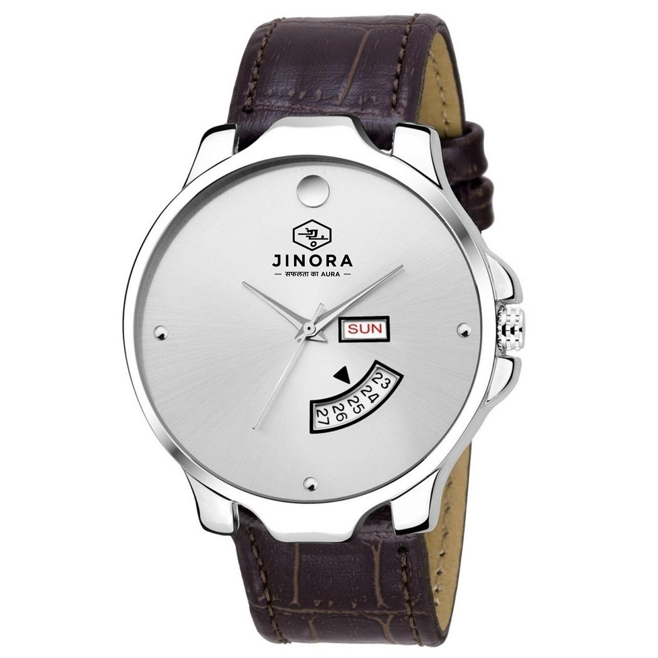 JINORA Premium Analog Watch for Men | Leather Strap |