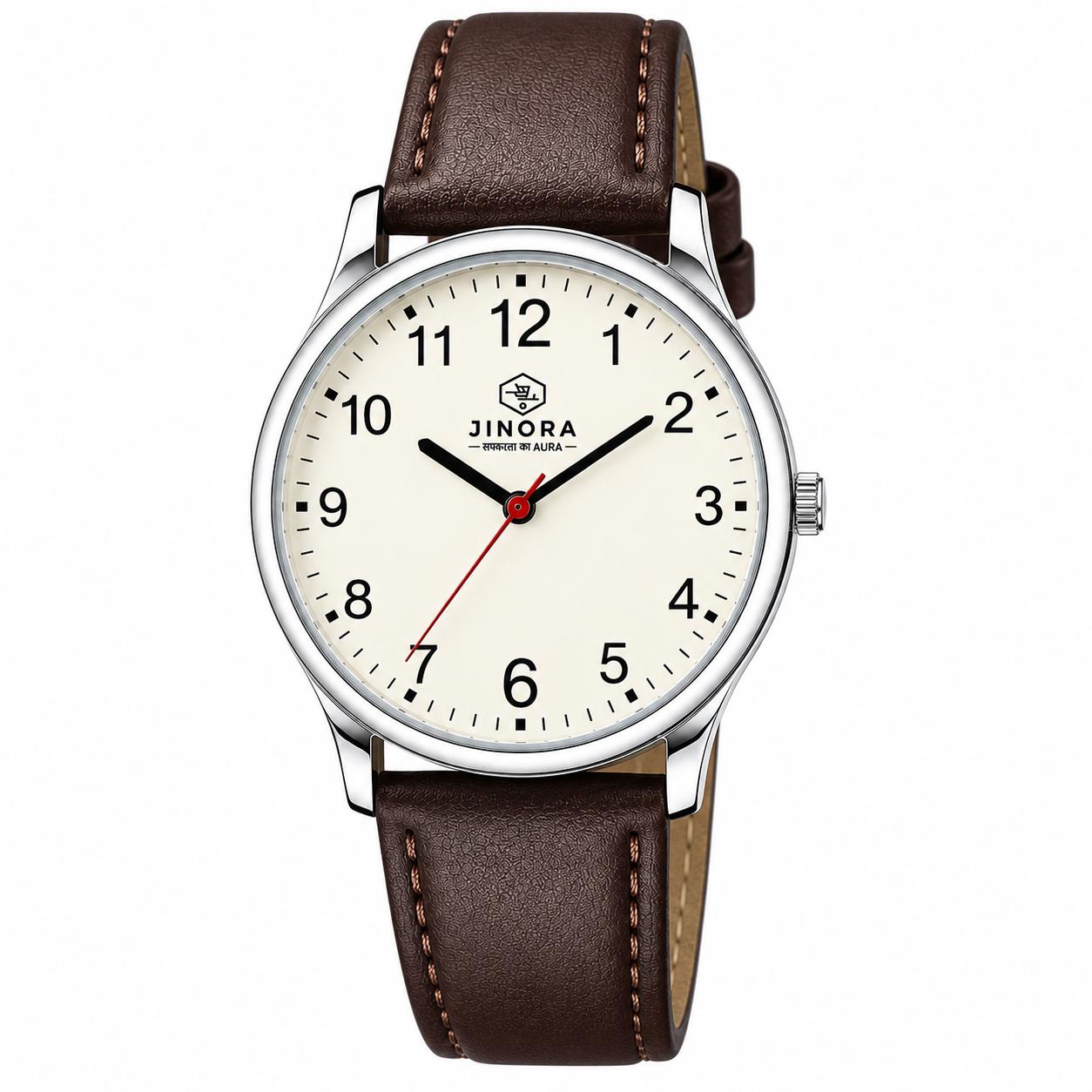 JINORA Classic Premium Analog Watch for Men | Leather Strap |