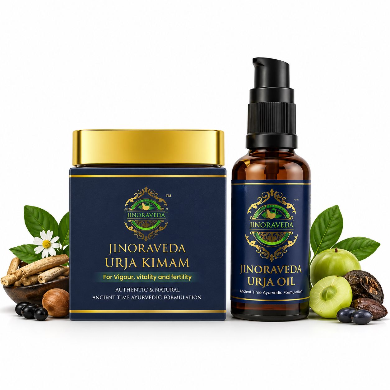 JINORAVEDA URJA Premium Wellness Combo | URJA KIMAM + URJA OIL